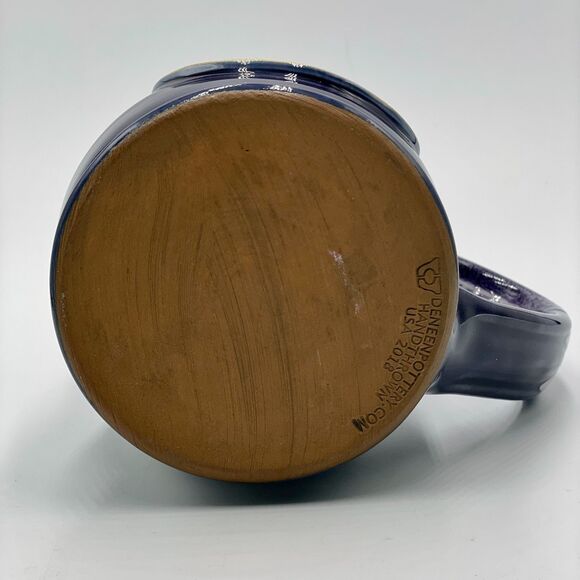 Deneen Pottery "Cracklings" Coffee Mug Cup Purple Glaze Destin Florida 2018 USA - Picture 5 of 8